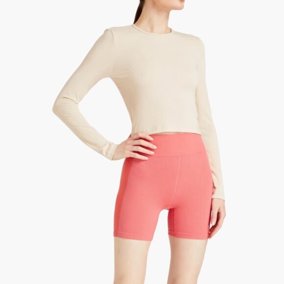 THE UPSIDE Beige Tahnee ribbed stretch-modal top - Women's Size XXS/2 - Picture 2 of 7